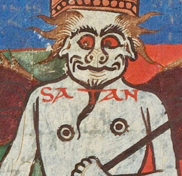 Enluminure du 11e siècle - satan [BnF, Latin 8878, 11th c.]