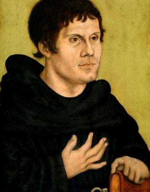 Portrait de Martin Luther jeune par peint par Lucas Cranach l