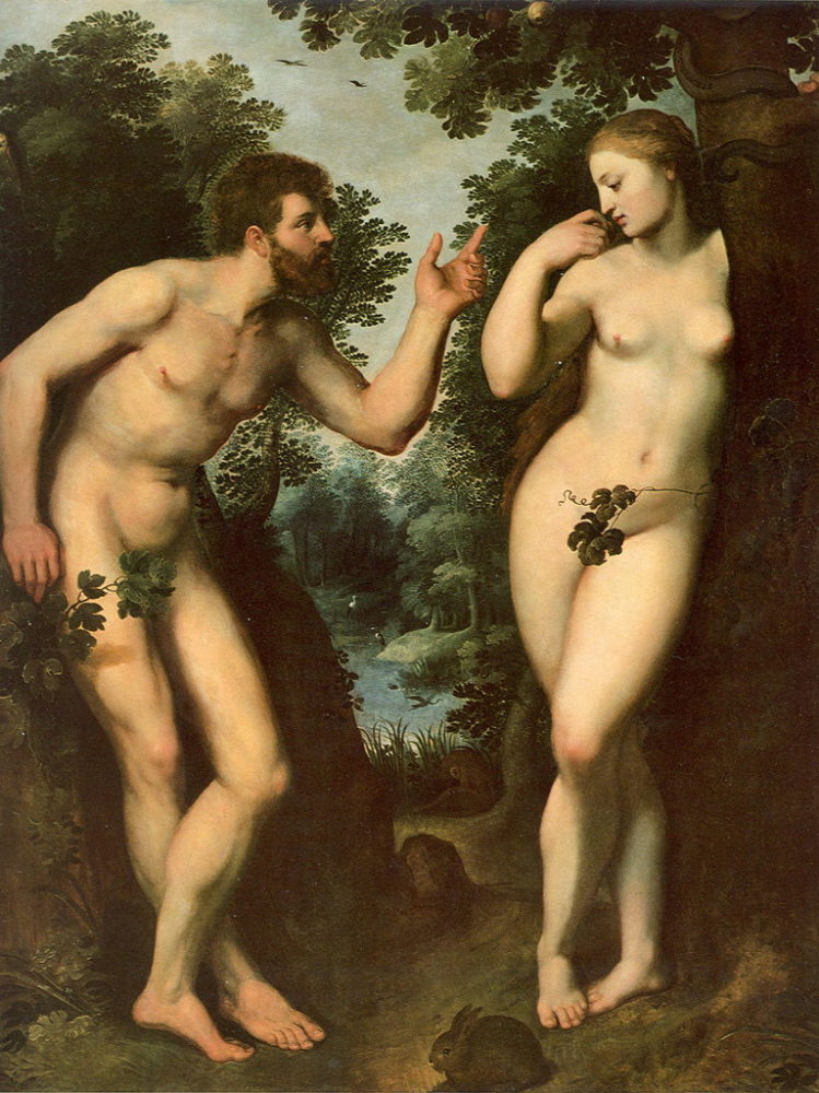 Peinture de Rubens : Adam et Eve vont manger le fruit défendu - wikicommons