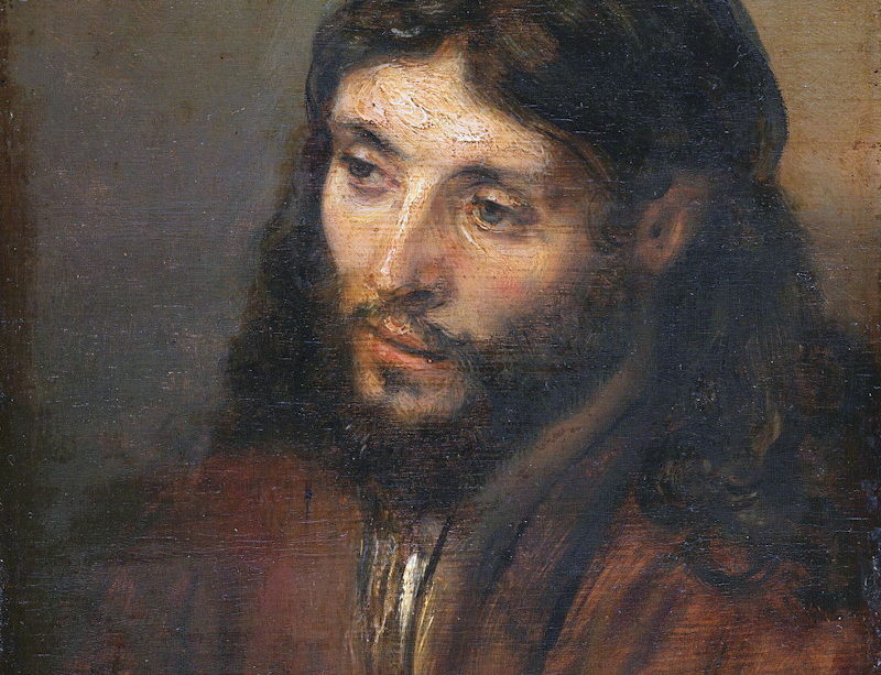 Peinture de Rembrandt représentant Jésus en homme tout simple - Tête du Christ (1648) conservé à la Gemäldegalerie de Berlin - wikicommons
