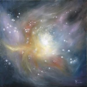 Peinture d'Anne-Christine Menu "Pouponnière d’étoiles"