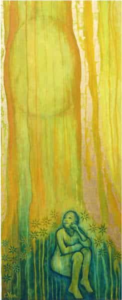 Peinture de Corinne Vonaesch « Marie au tombeau » (Jean 20)