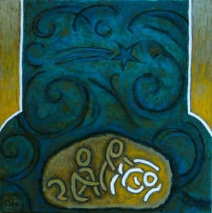 Peinture de Peinture de Corinne Vonaesch "Nativité"
