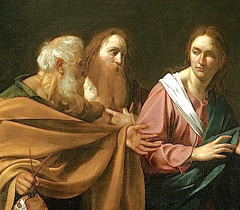 Caravage : l'appel des deux premiers apôtres par Jésus (1602)
