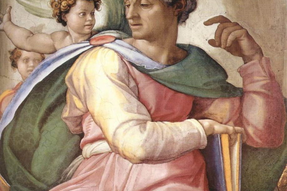 illustration - Un prophète représenté par Michel ange, chapelle sixtine