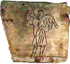 image chrétienne des premiers siècles : Christ en berger portant un bouc