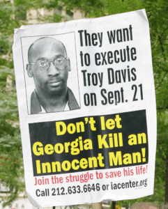 illustration : manifestation pour que Troy Davis ne soit pas exécuté - photo David Shankbone (wikicommons)
