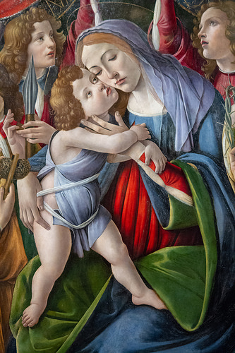 Illustration : Botticelli, Marie et son enfant, Florence - Image: 'Detail from Madonna with Child and Six Angels' http://www.flickr.com/photos/33563858@N00/39940939930 Found on flickrcc.net