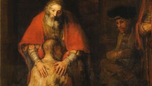 Rembrandt - Le père accueillant le retour du fils prodigue