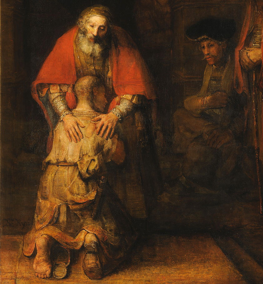Rembrandt - Le père accueillant le retour du fils prodigue