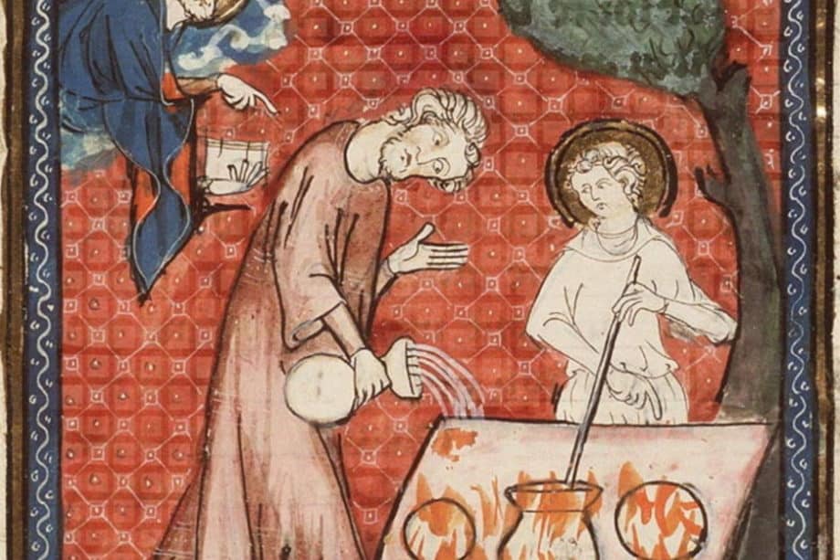 Enluminure sur une Bible du XIVe siècle