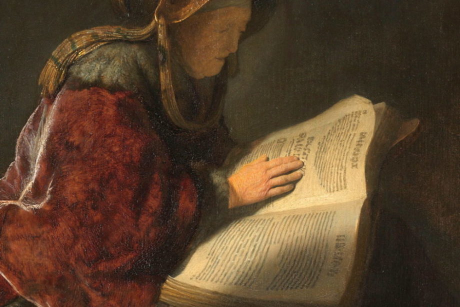La prophétesse Anne lisant la Bible (1631), Rembrandt (1606-1669), Rijksmuseum, Amsterdam, Pays-Bas