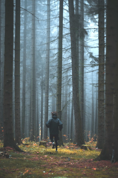 homme courant en forêt - Photo by Jakub Kriz on Unsplash