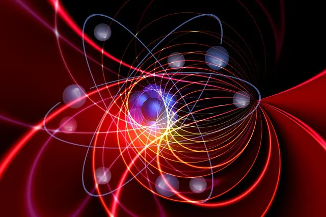 images de courbes lumineuses évoquant des trajectoires de particules - Image par Gerd Altmann de Pixabay
