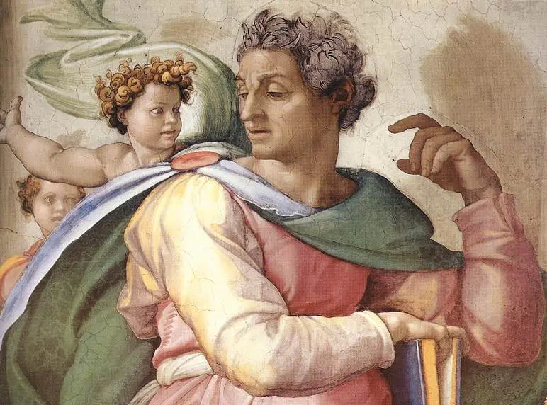 Michelangelo - Isaïe, détail de la fresque de la chapelle Sixtine - wikicommons