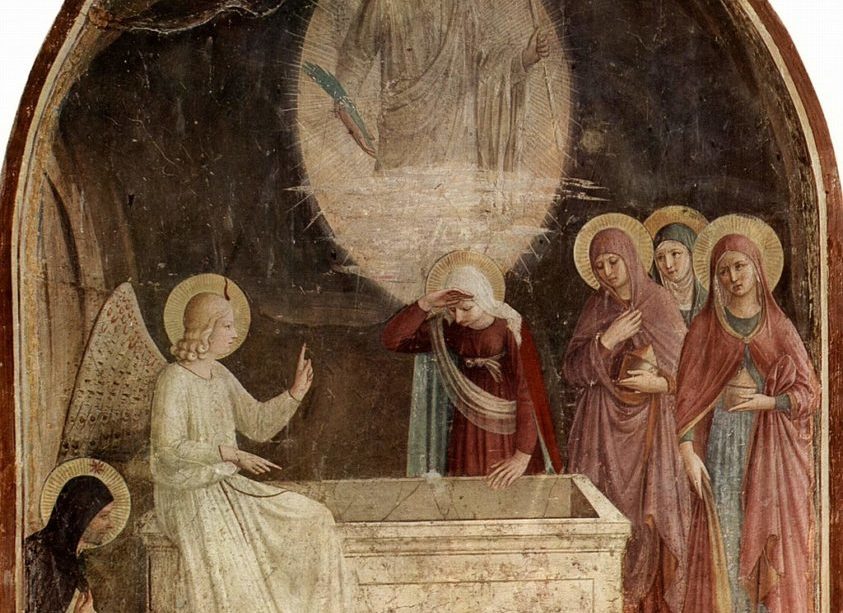 La découverte du tombeau vide, par Fra Angelico, fresque (1437-1446), musée national San Marco, Florence - wikicommons distributed by DIRECTMEDIA Publishing GmbH