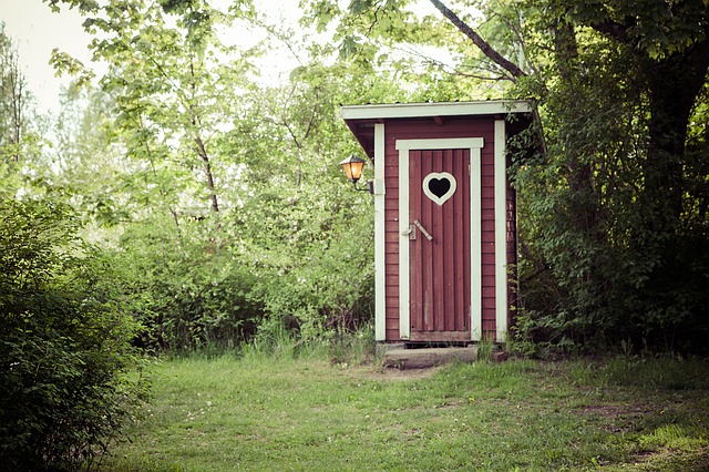 des WC au fond du jardin - Image par kerttu de Pixabay