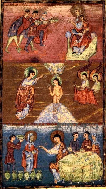 illustration ancienne représentant la vie de Jésus