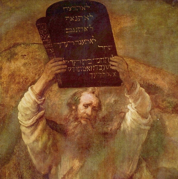 Moïse montrant les tables de la Loi - peinture par Rembrandt