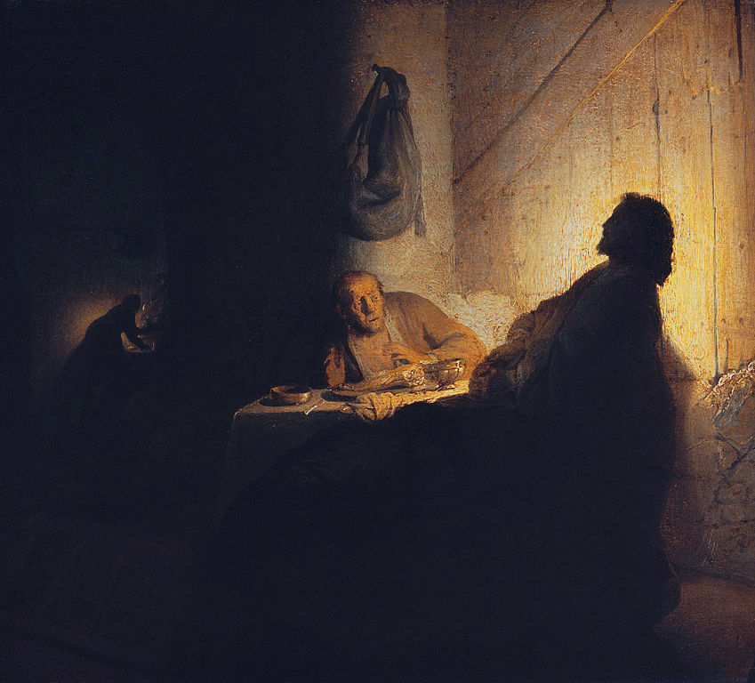 Rembrandt - Les pèlerins d'Emmaüs