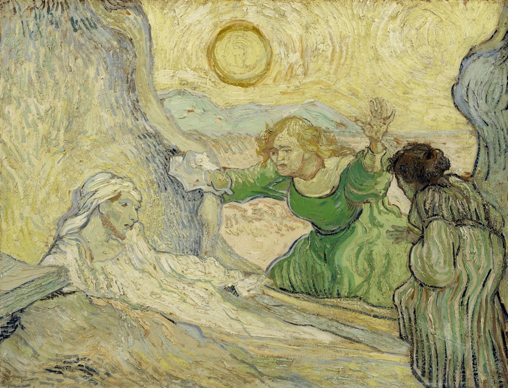 La résurrection de Lazare, peinte par Vincent Van-Gogh d'après Rembrandt