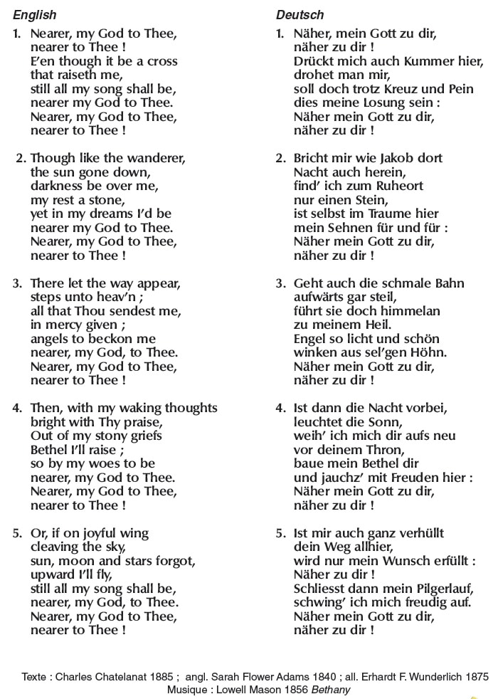 Paroles en anglais et allemand du chant n°48-07 - recueil Alléluia