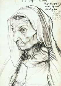 Dürer : portrait de sa mère âgée. 