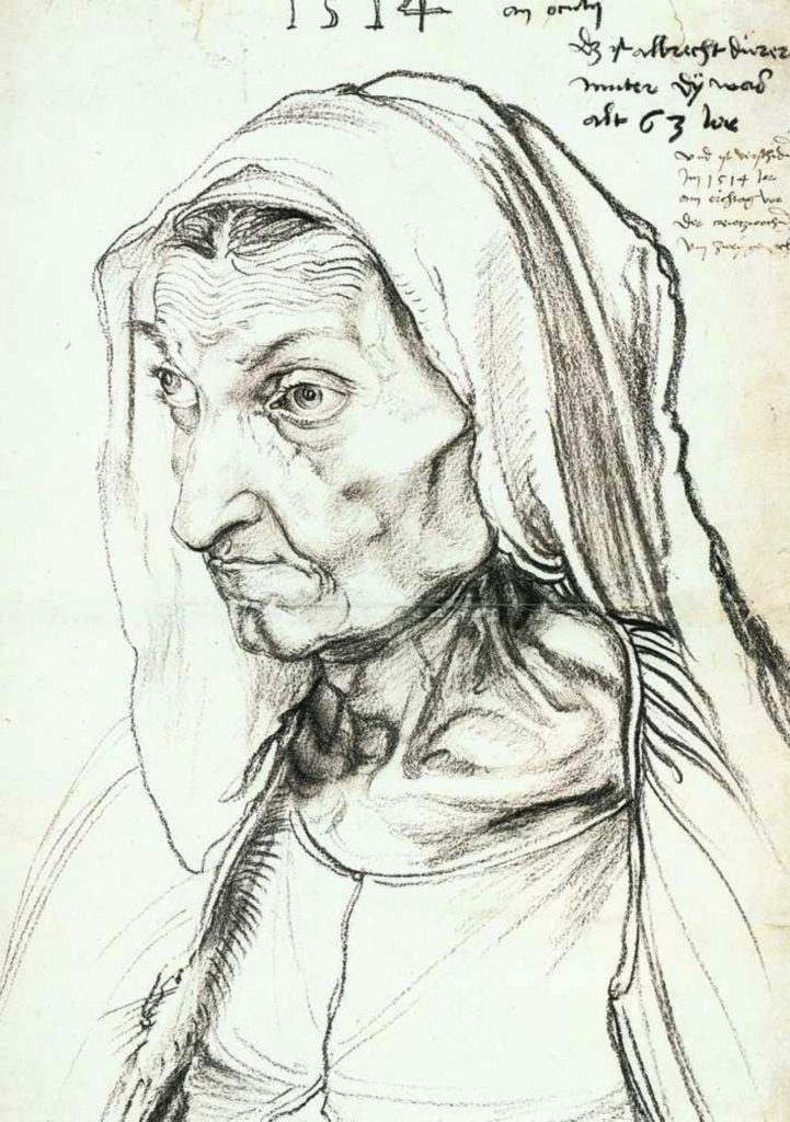Dürer : portrait de sa mère âgée (Kupferstichkabinett Berlin)