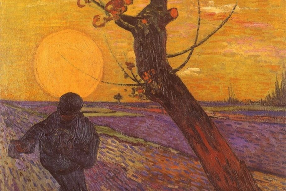 Van Goch : le semeur - Arles, novembre 1888 (huile sur toile, 32,5x40,3. Van Gogh Museum, Amsterdam)
