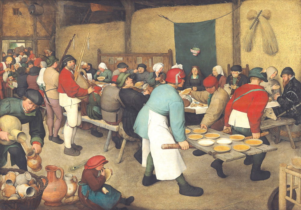 Tableau de Bruegel l'ancien : banquet de noce