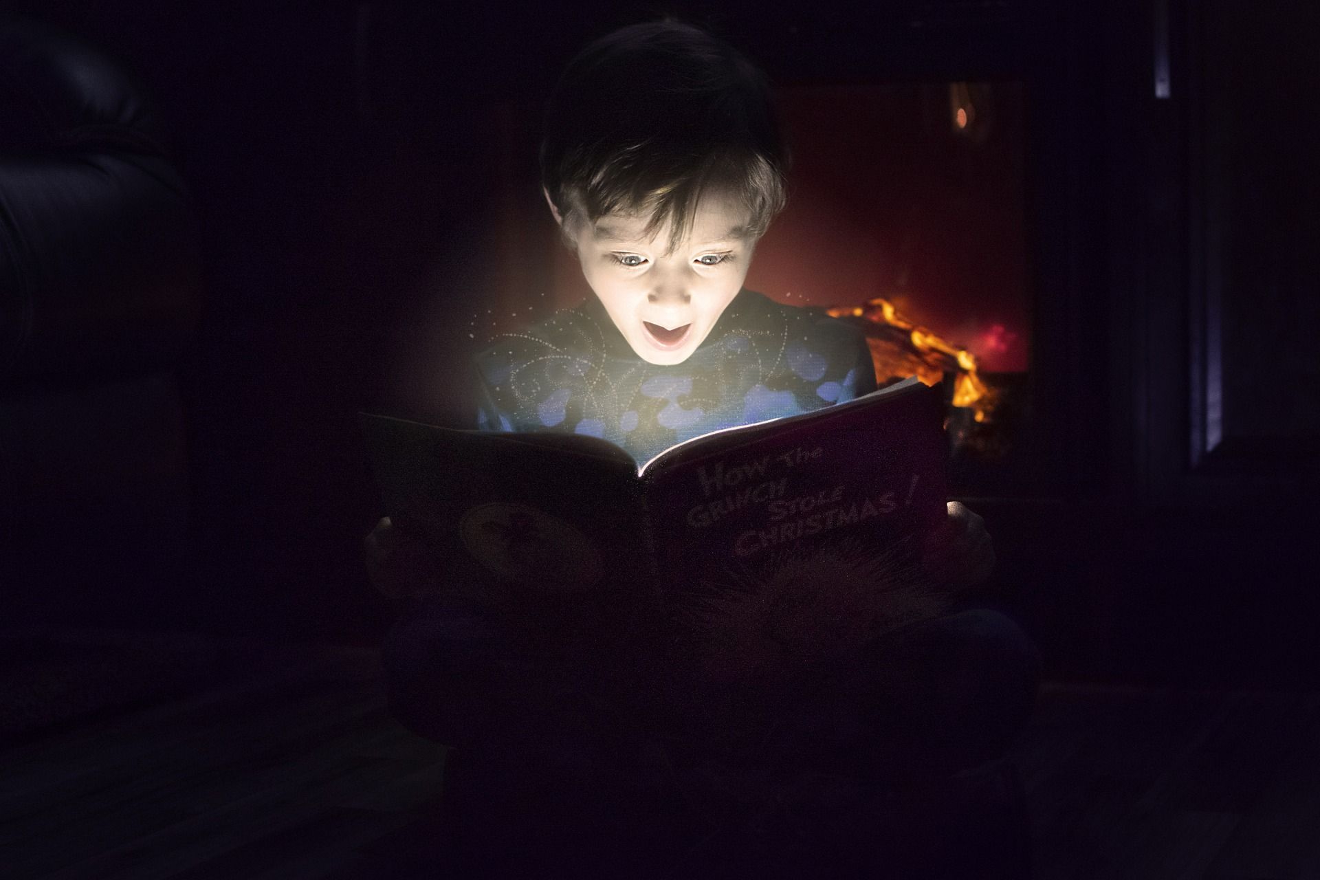 un enfant Ã©merveillÃ© lors d'une lecture - Image par saralcassidy de https://pixabay.com/fr/photos/en-train-de-lire-surpris-3969956/