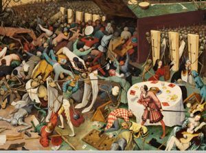 Extrait du tableau de Brueghel "le triomphe de la mort" - Wikicommons