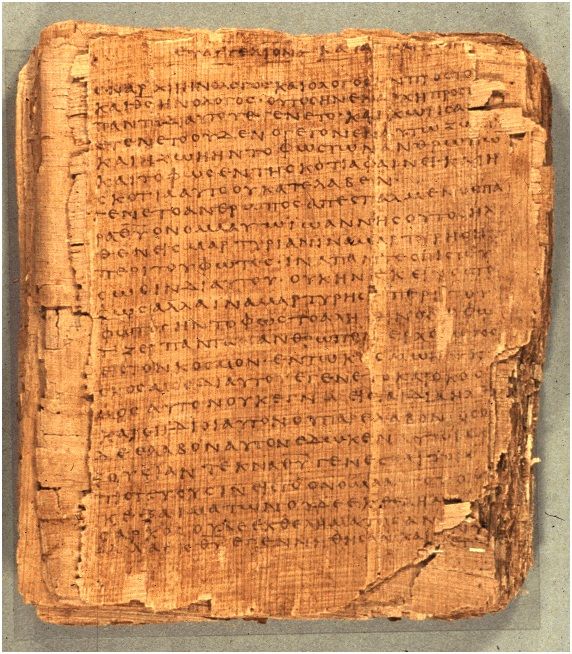 Le Papyrus 66 (Gregory-Aland), ou Codex saint Jean, v. 200 - wikicommons