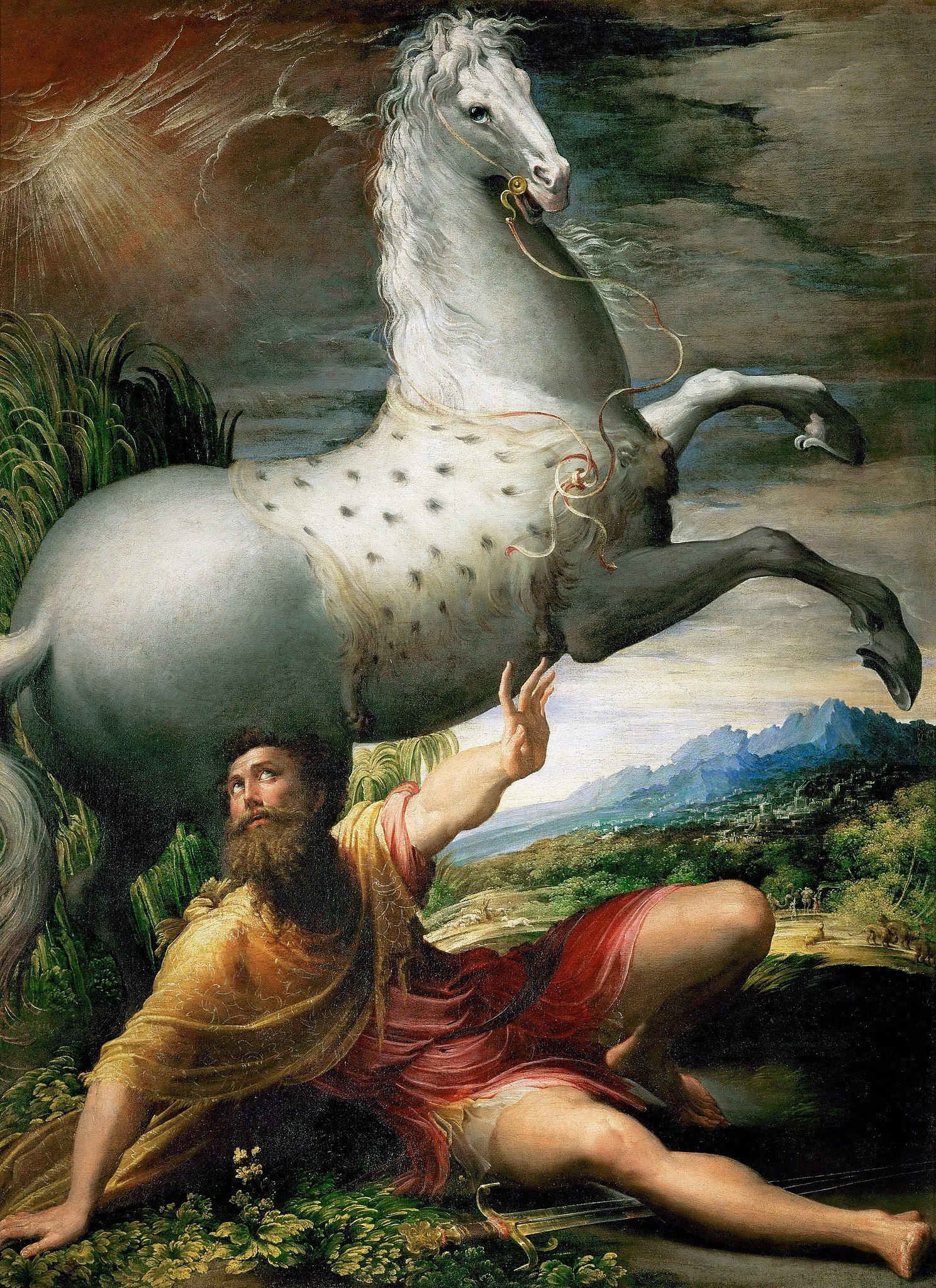 La Conversion de saint Paul de Parmigianino (v.1552) - Musée d'histoire de l'art de Vienne. Wikicommons