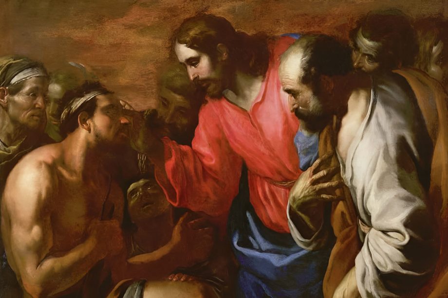 peinture représentant Jésus guérissant l
