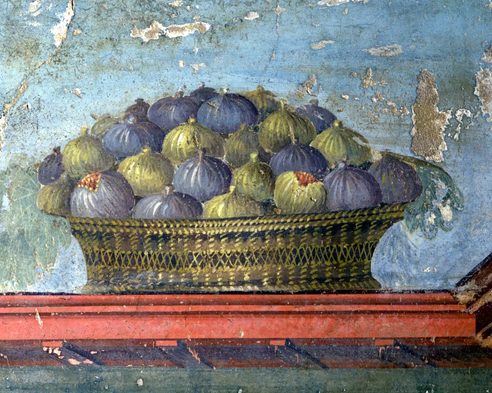 Fresque à Pompéi - Panier de figues