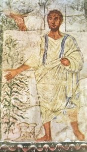 Représentation de Moïse dans la synagogue de Doura Europos