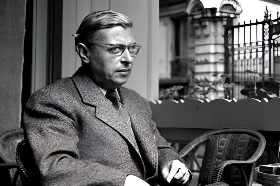 Jean Paul Sartre - wikicommons, Archivo del diario Clarín. Fotografía publicada en 1983 en la revista dominical del periodico ilustrando un artículo sobre el poeta, en Buenos Aires, Argentina