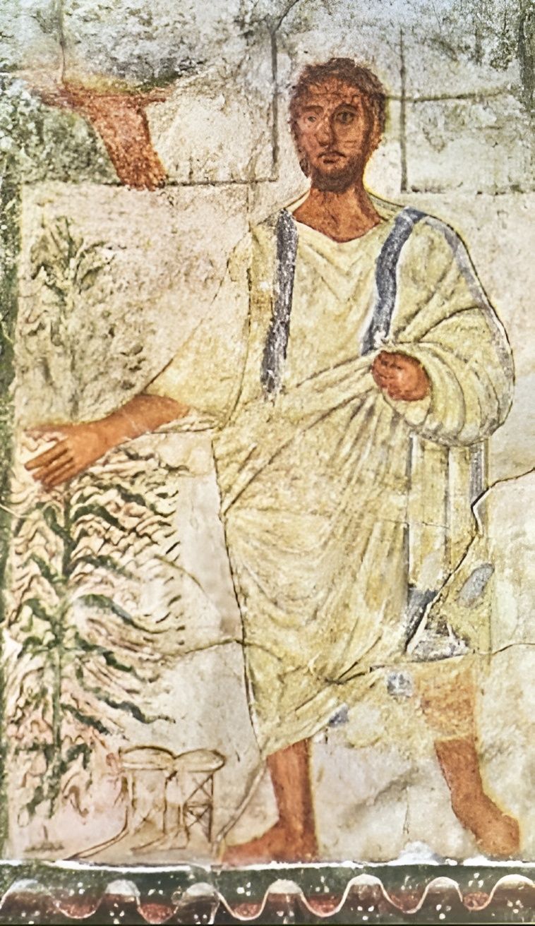 fresque de la synagogue de Dura Europos représentant Moïse