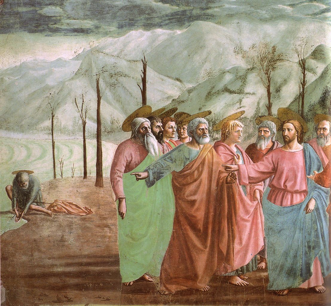 détail d'une fresque de Masaccio (1425) Chapelle Brancacci à Florence