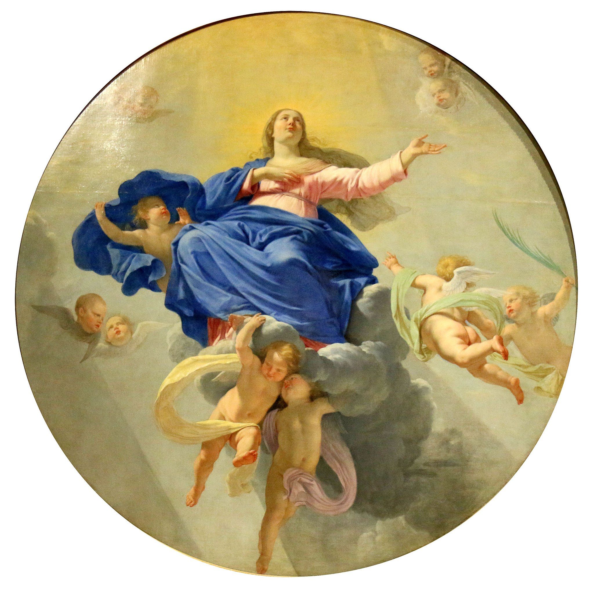 Assomption de la vierge, par Philippe de Champaigne (1656) - Musée des Beaux-Arts de Marseille - wikicommons