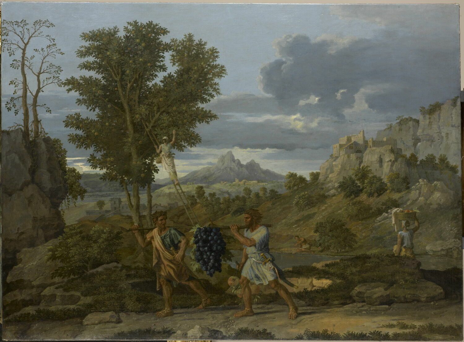 Tableau de Nicolas Poussin, l'automne, Musée du Louvre sur https://collections.louvre.fr/ark:/53355/cl010062440
