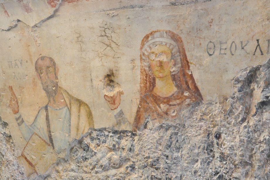 Fresque dans la grotte de Paul et Thècle à Ephèse - Wikicommons
