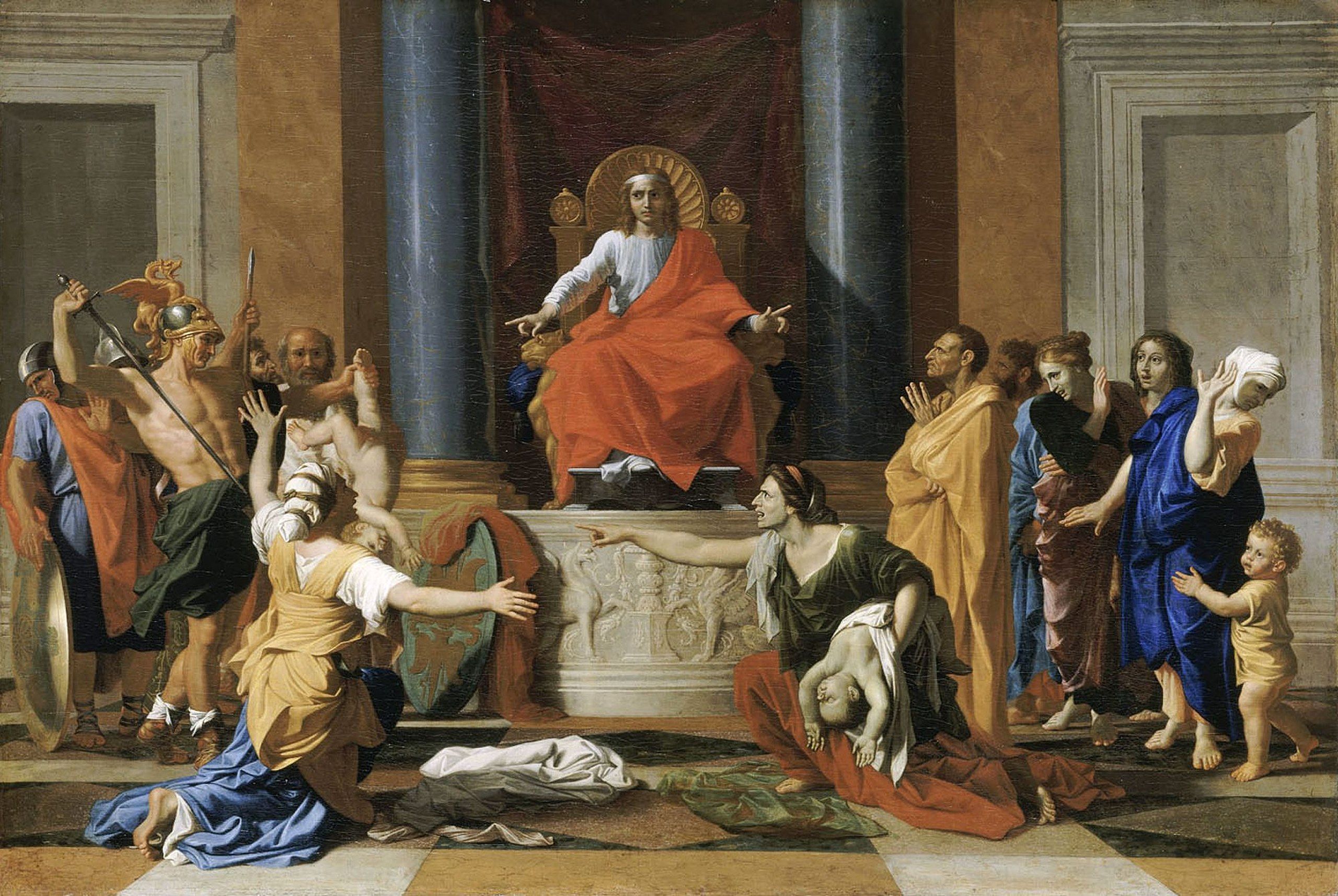 Poussin : le jugement de alomon - Musée du Louvre