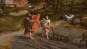 extrait de l’appel du prophète Élisée - 1 Rois 19, Jan Matsys, XVIe, Musée royal d’Anvers
