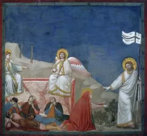 Giotto, chapelle des Scrovegni, Marie Madeleine et le Christ ressuscité