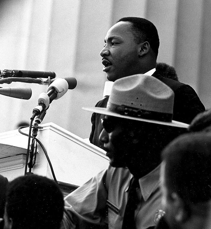 Photo de Martin Luther King en train d prononcer son discours "I have a dream" - Wikicommons ©PD-USGov-NARA