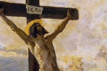 Extrait de la peinture de Mosè Bianchi représentant le Christ en croix (1879) - Archivio fotografico Museo Diocesano, Milano
