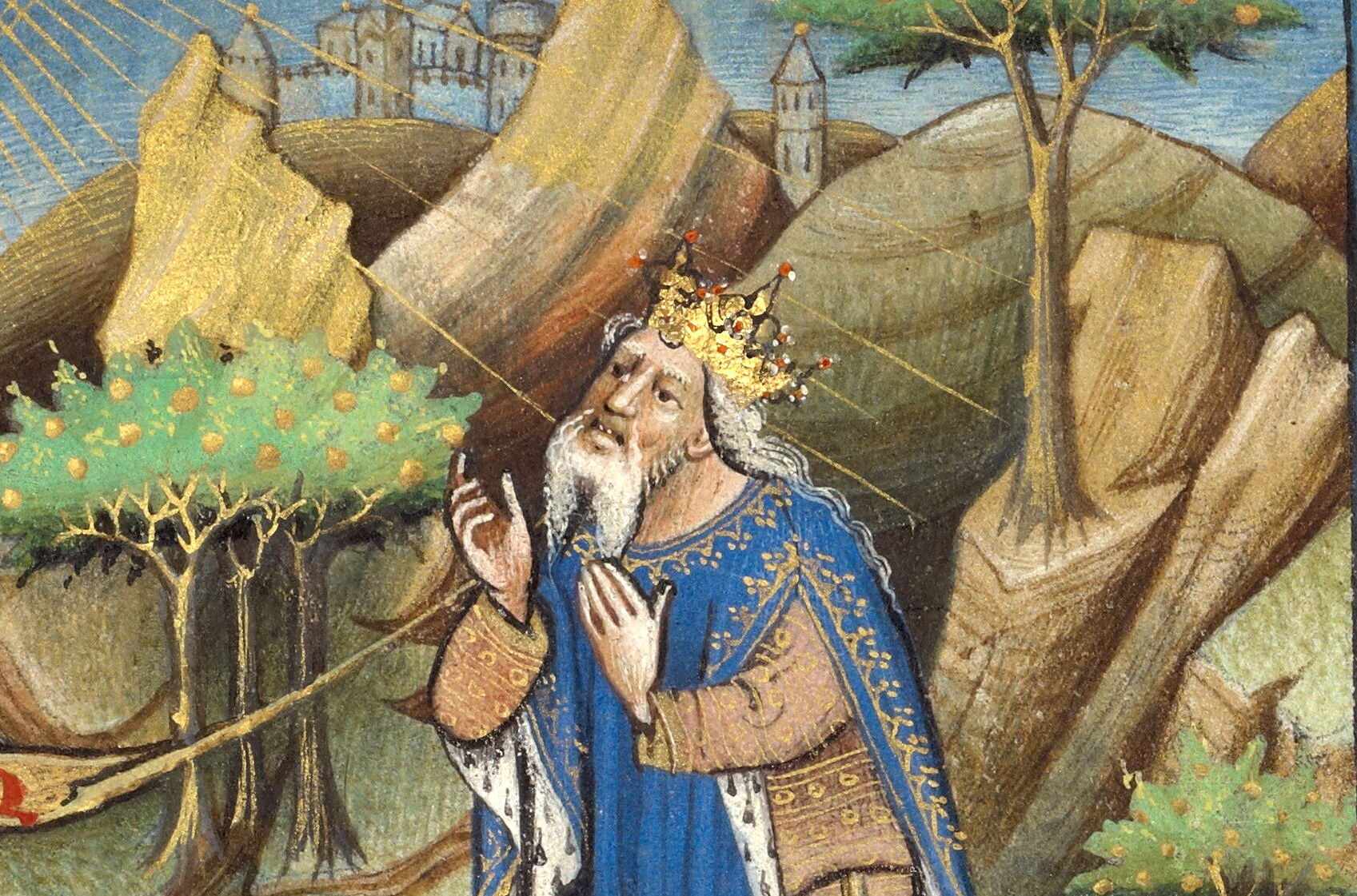 David en prière, Maître de Guillebert de Mets, vers 1450, Paul Getty Museum