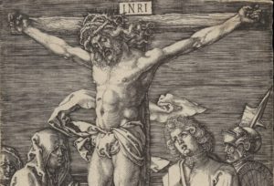 Extrait de la gravure de Dürer, la crucifixion (1511), Metropolitan Museum of Art (https://www.metmuseum.org/art/collection/search/391162)